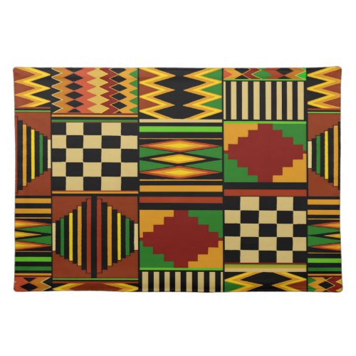 African Royal Kente Cloth Design Cloth Placemat