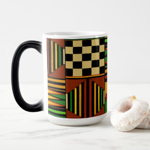 African Royal Kente Cloth Design Color Morph Mug