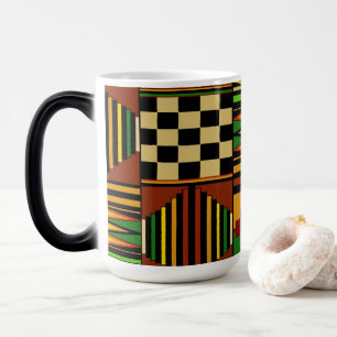African Royal Kente Cloth Design Color Morph Mug