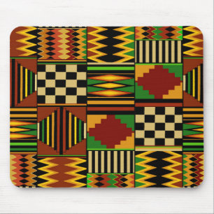 African Royal Kente Cloth Design Mouse Pad