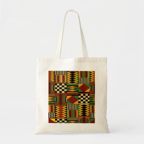African Royal Kente Cloth Design Tote Bag