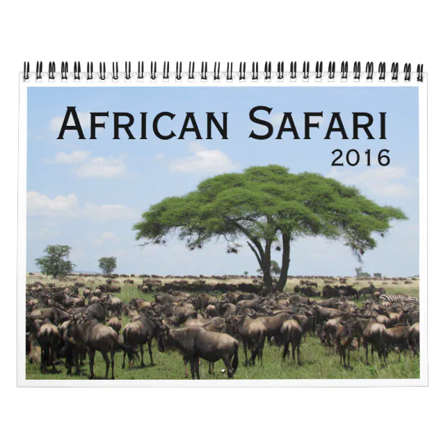 african safari 2016 calendar Zazzle