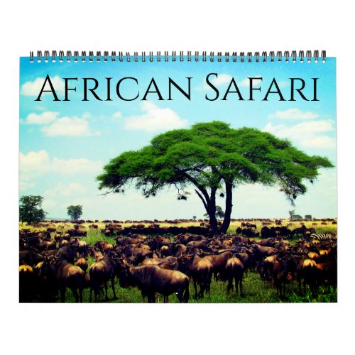 african safari 2024 large calendar