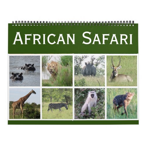 african safari 2025 large calendar