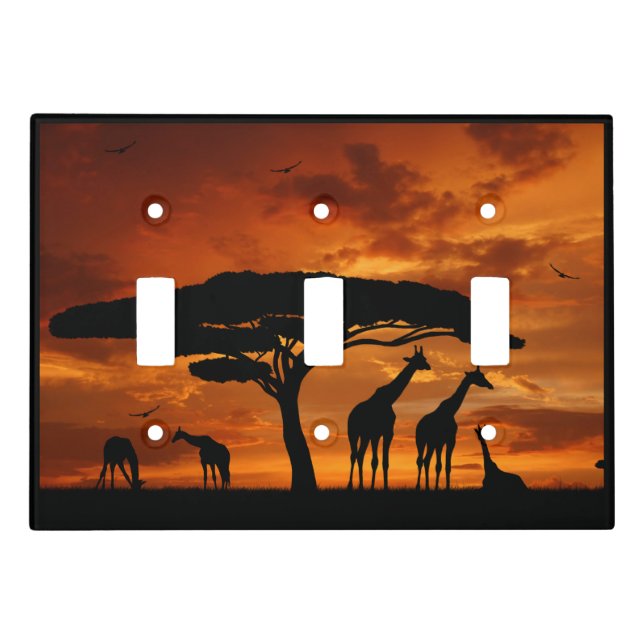 African Safari at Sunset Light Switch Cover (Front)