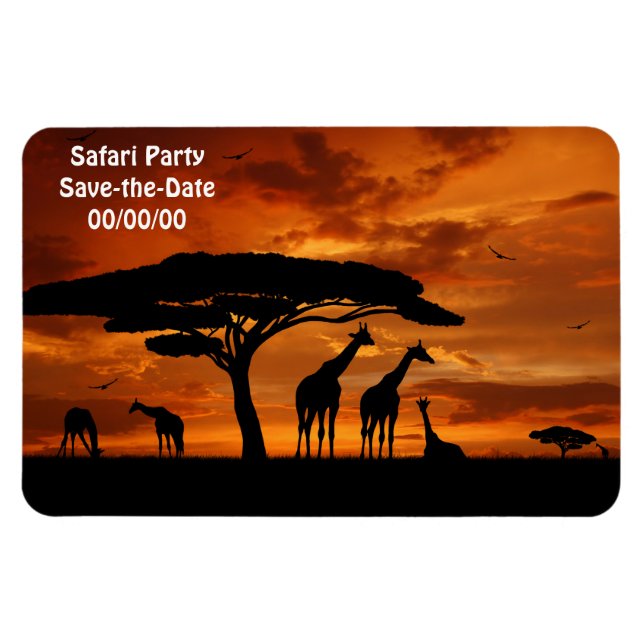 African Safari at Sunset Magnet (Horizontal)