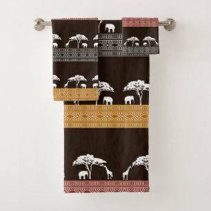 African Safari Bath Towel Set