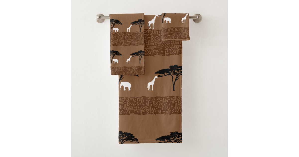 African Safari Bath Towel Set | Zazzle