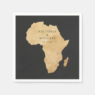 African Safari Boho Floral Monogram Napkins