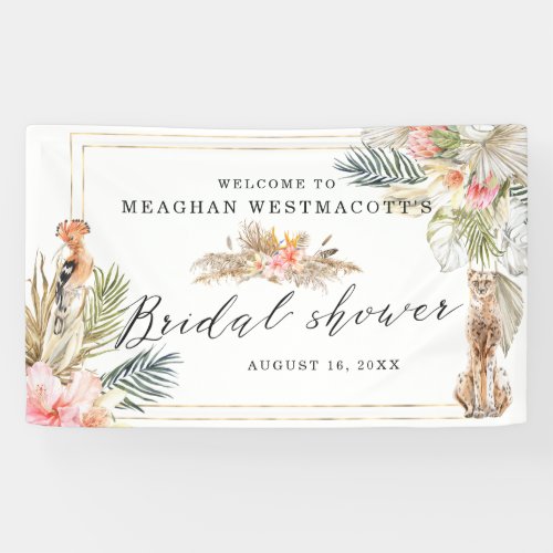 African Safari  Bridal Shower Welcome Banner