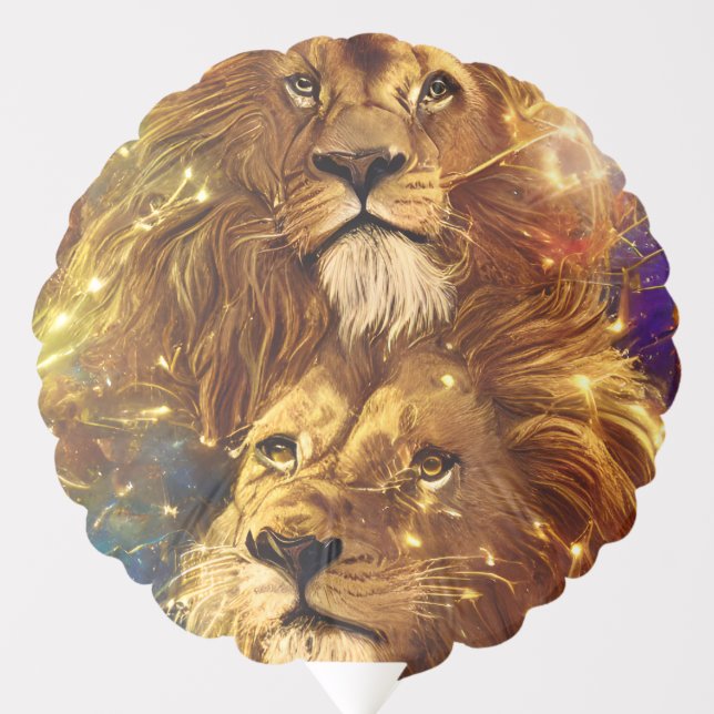 African Safari Fantasy Lions Balloon (Front)