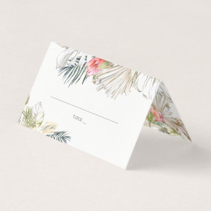 African Safari Floral Wedding Place Card
