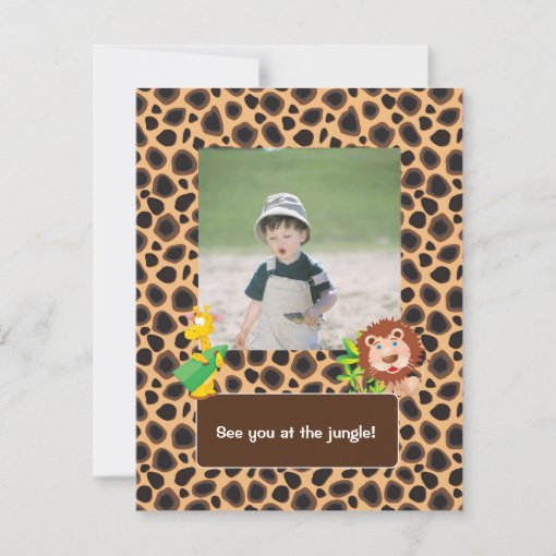 African Safari Kid's Birthday Party Invitation Zazzle