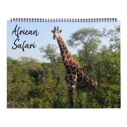 african safari large 2025 calendar