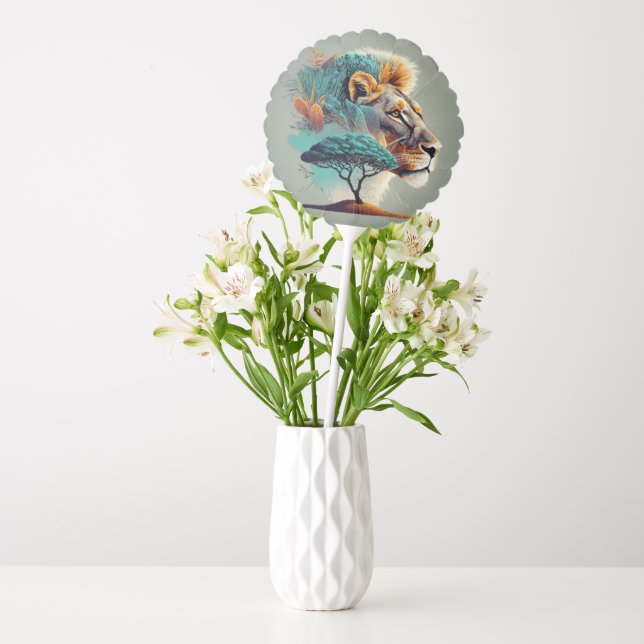 African Safari Lion Head Balloon (Vase)