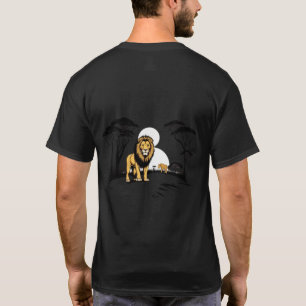 African Safari Lion King Savanna Landscape Black T-Shirt