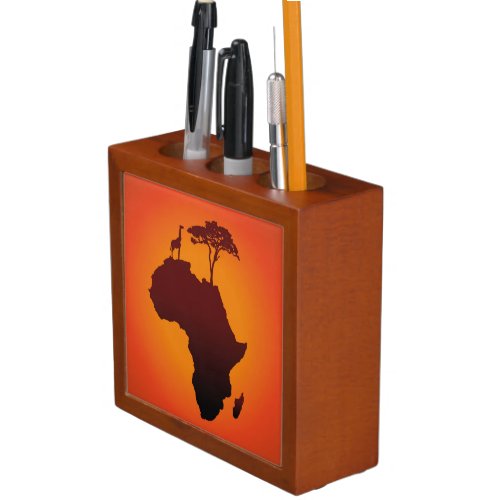 African Safari Map _ Desk Organizer