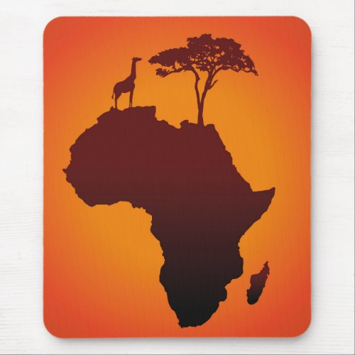African Safari Map _ Mousepad