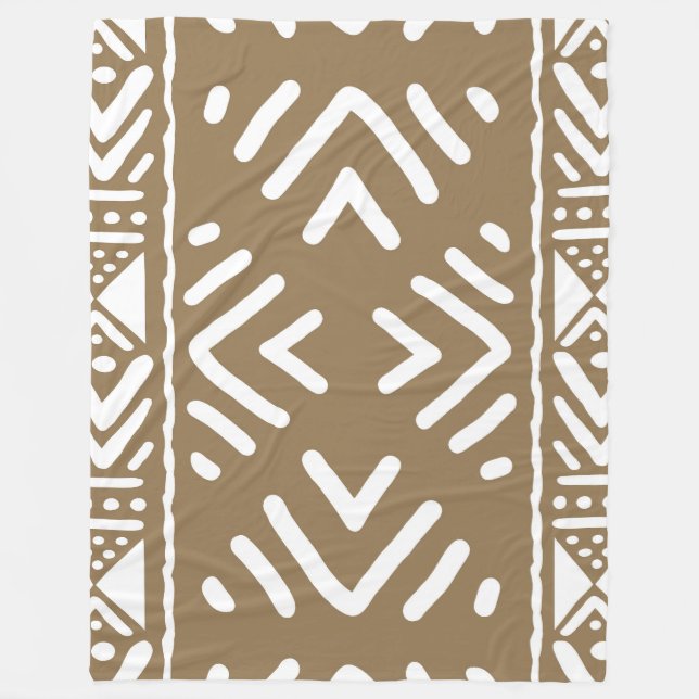 African Safari Mud Cloth Printed Blanket (Front)