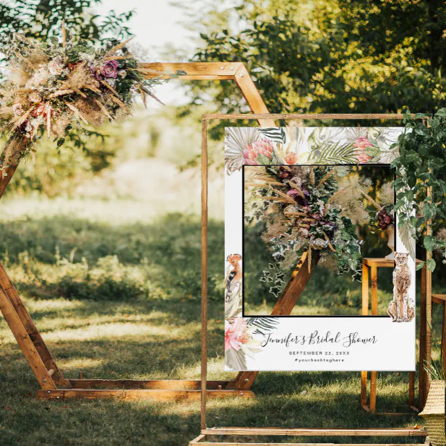 African Safari Photo Prop Selfie Frame Foam Board Zazzle