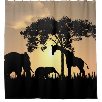 African Safari Shower Curtain by RenderlyYours at Zazzle