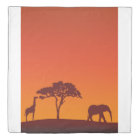 African Safari Silhouette - Duvet Cover