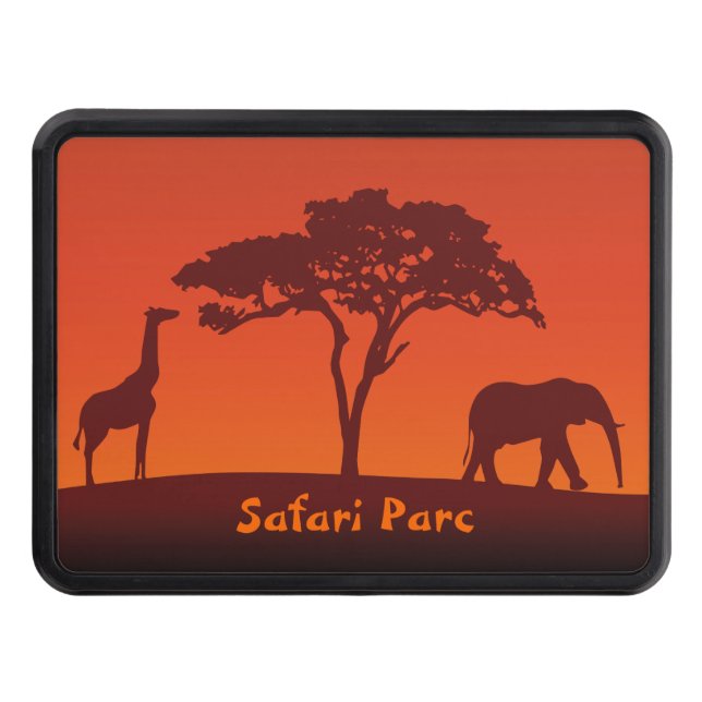 African Safari Silhouette - Hitch Cover (Front)