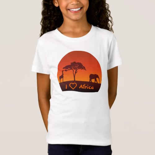 African Safari Silhouette _ Kids Shirt