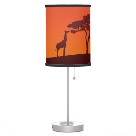 African Safari Silhouette - Table Lamp