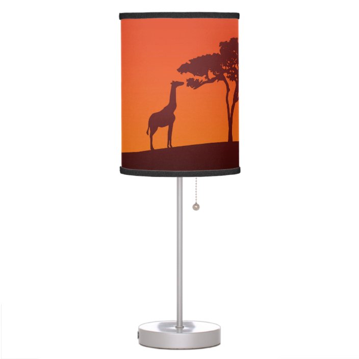 safari african table lamp