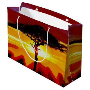 African Safari Sunset  Large Gift Bag
