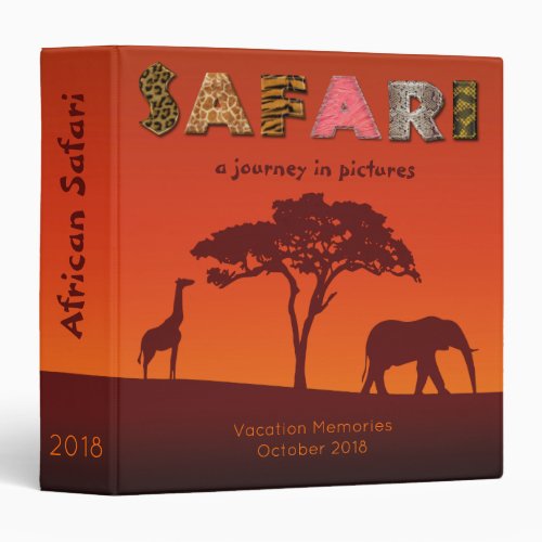 African Safari Travel Journal _ Memories Binder