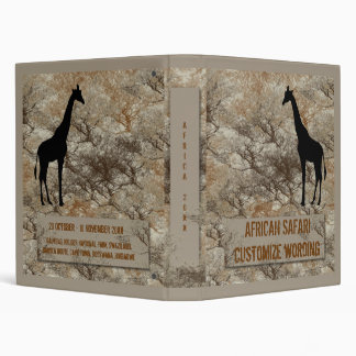 African Safari travel or vacation photo binder