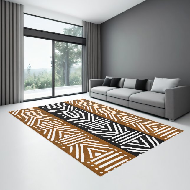 African Safari Tribal Bogolan Area Rug (Insitu (Indoor 3))