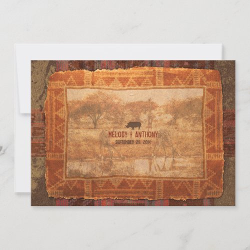 African Safari Wedding Invitation