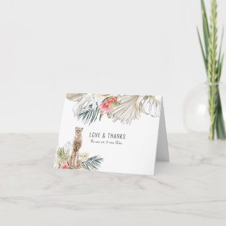 African Safari Wedding Photo Thank You Card