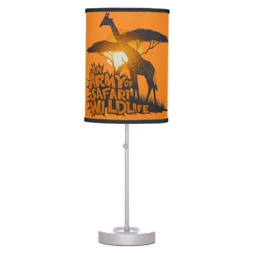 African Safari Wildlife MajesticGiraffes Beauty  Table Lamp