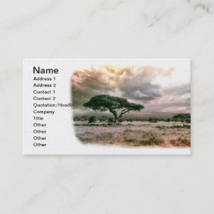 African Sahara Serengeti Savannah National Park Business Card
