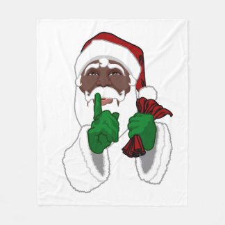 African Santa Christmas Blanket Santa Blanket