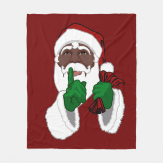 African Santa Christmas Blanket Santa Blanket