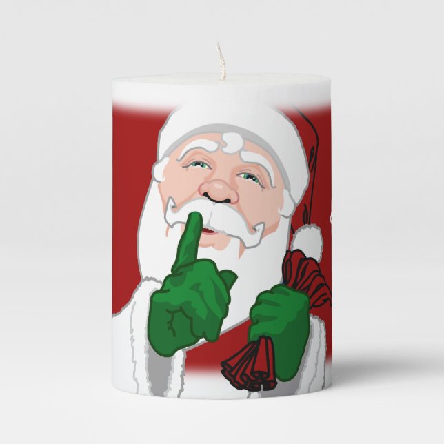 African Santa Christmas Candle Custom Santa Candle (Front)