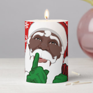 African Santa Christmas Candle Custom Santa Candle