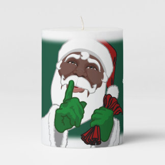 African Santa Christmas Candle Custom Santa Candle