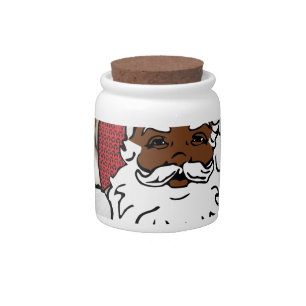 african santa claus candy jar