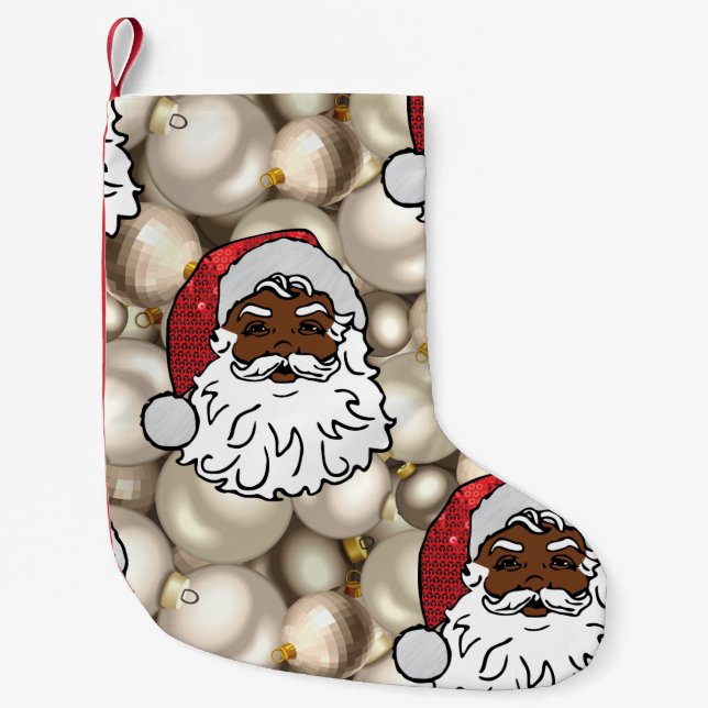 african santa claus christmas stocking (Front)
