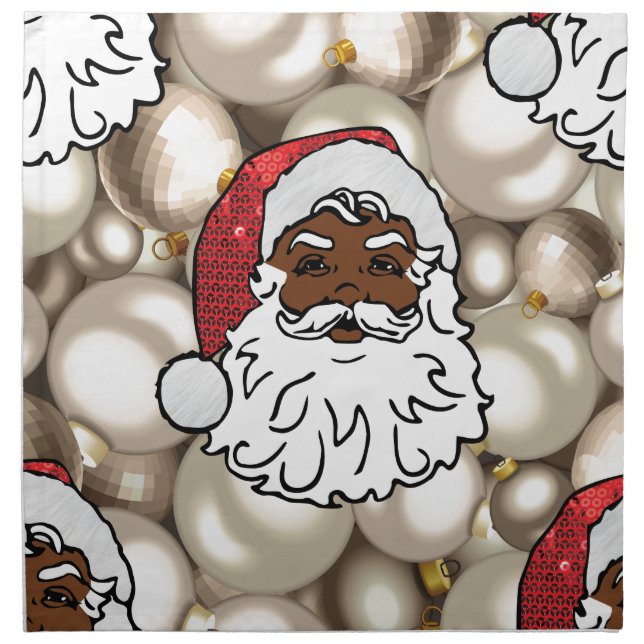 african santa claus cloth napkin (Front)