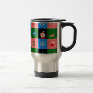 african santa claus colorblock travel mug