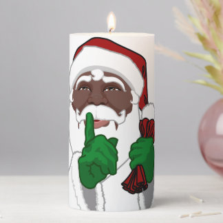 African Santa Clause Candle Christmas Santa Candle