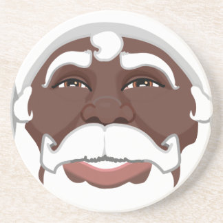African Santa Clause Coasters Christmas Coaster
