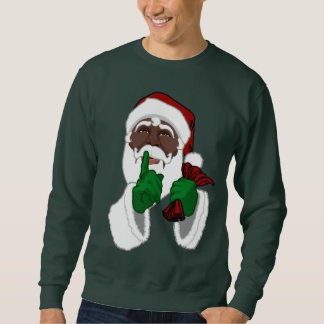 African Santa Clause Sweatshirt Black Santa Shirts